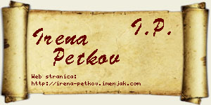Irena Petkov vizit kartica